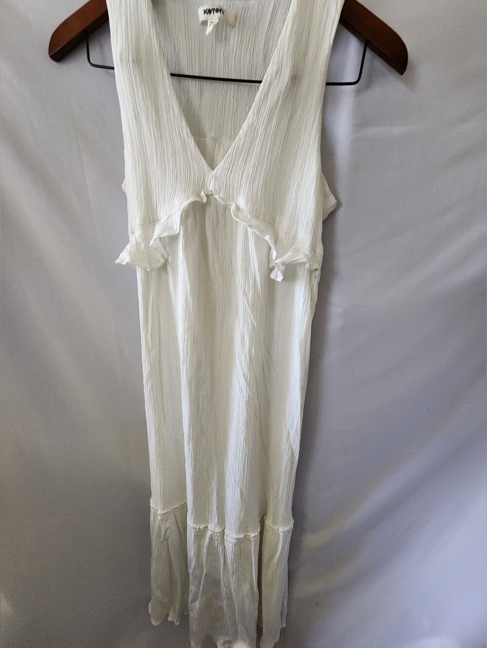 Koton Sleeveless White Midi Dress. Size 10